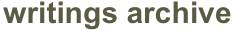 writings archive
